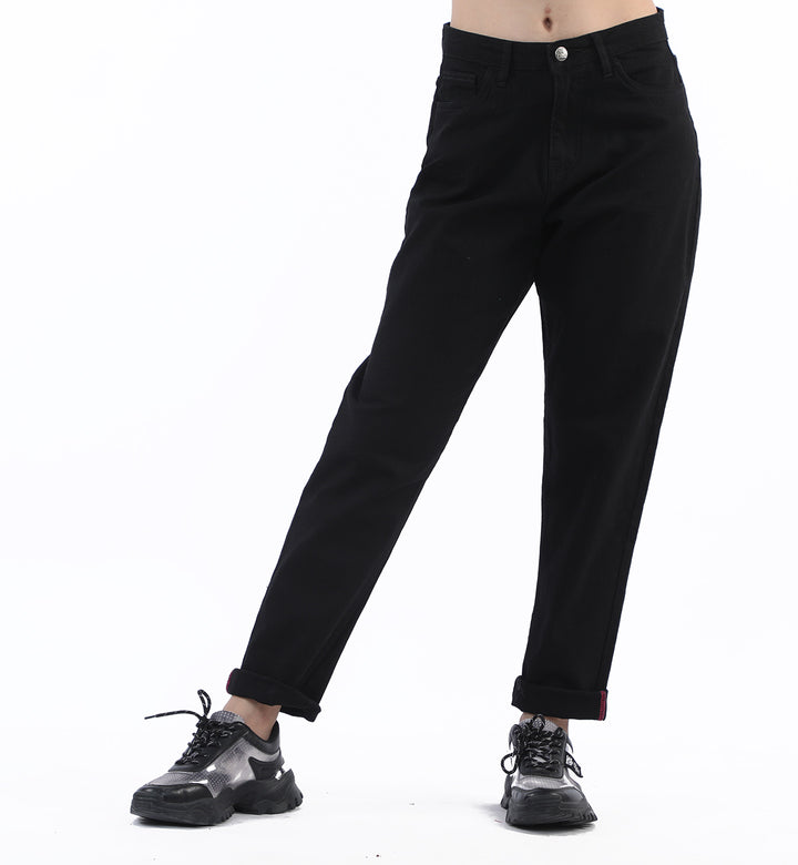 Basic Mom Jeans Black