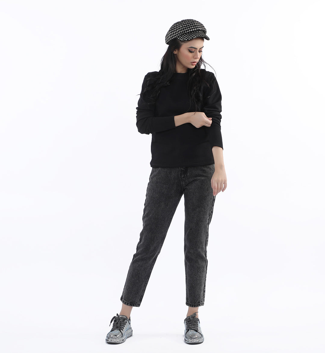 Basic Mom Fit Black