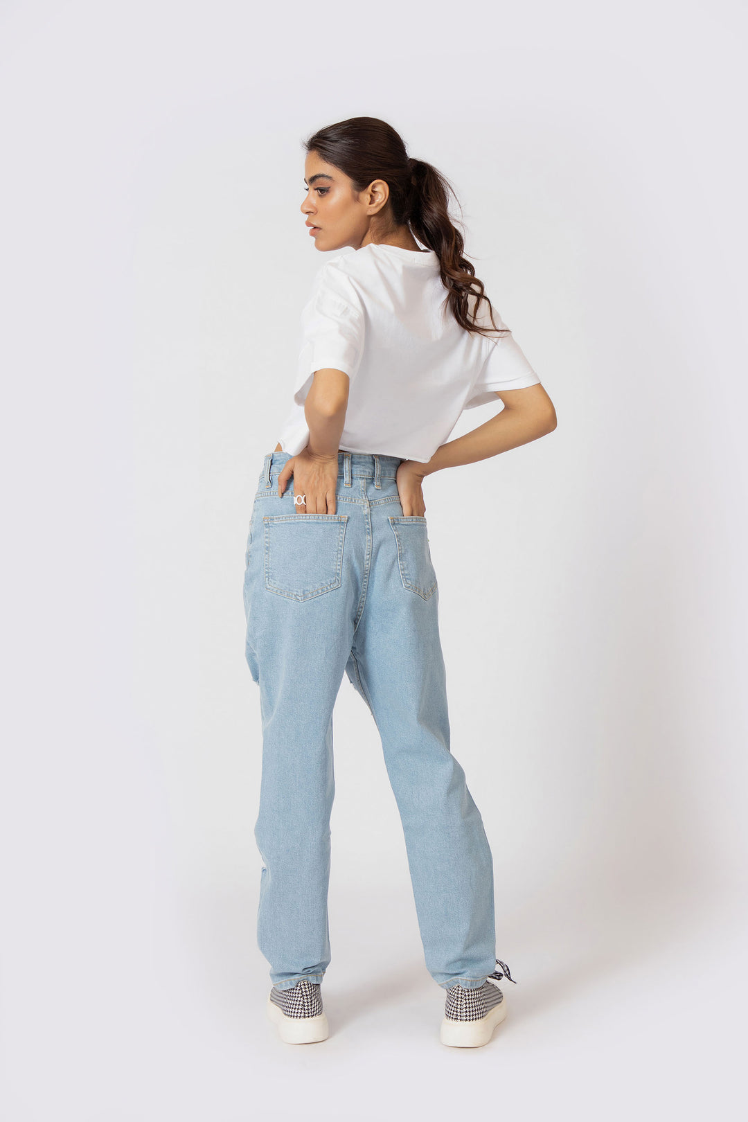 Ripped Mom Jeans Blue