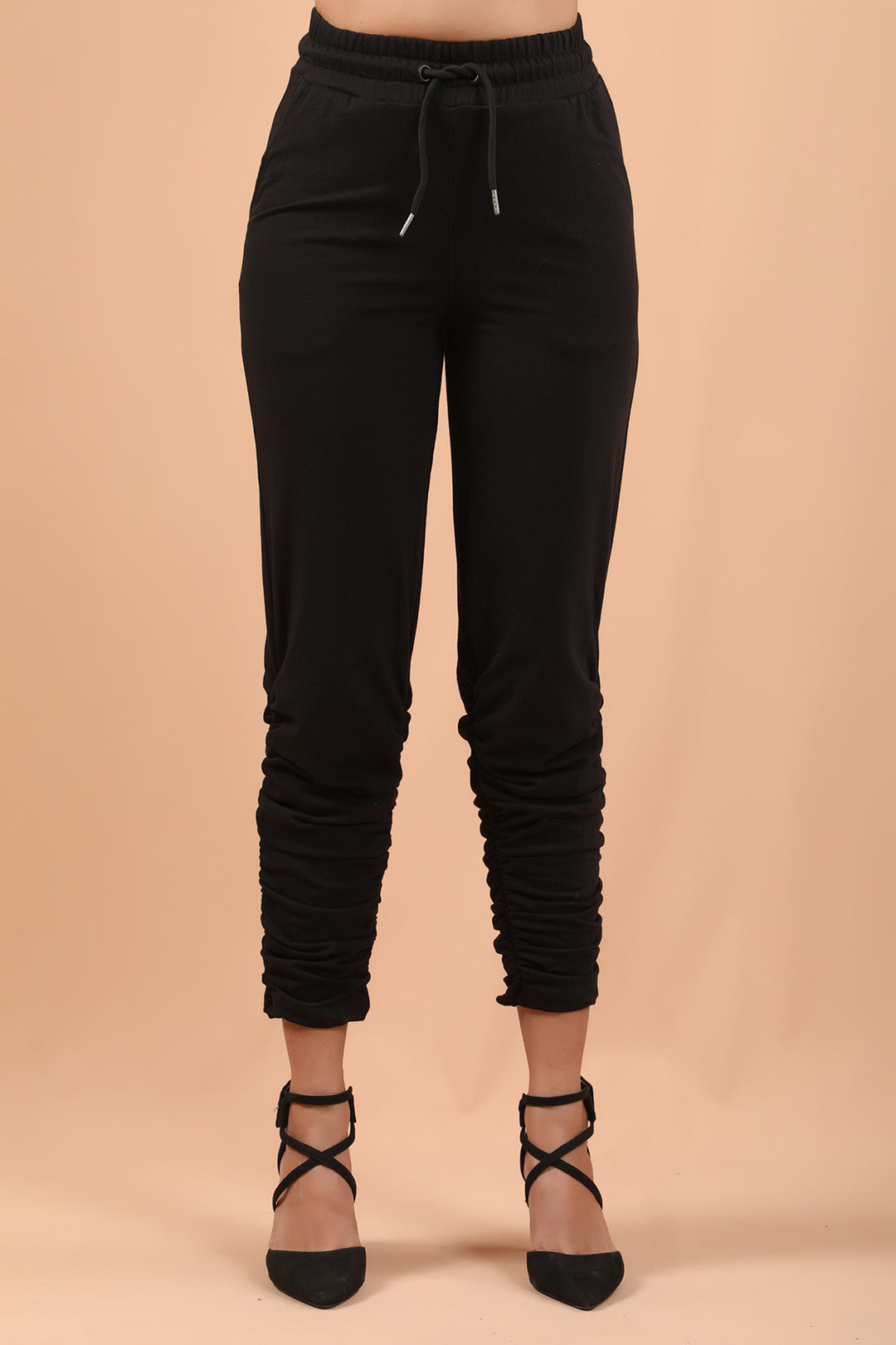 Gathered Trousers Black (7153630970007)