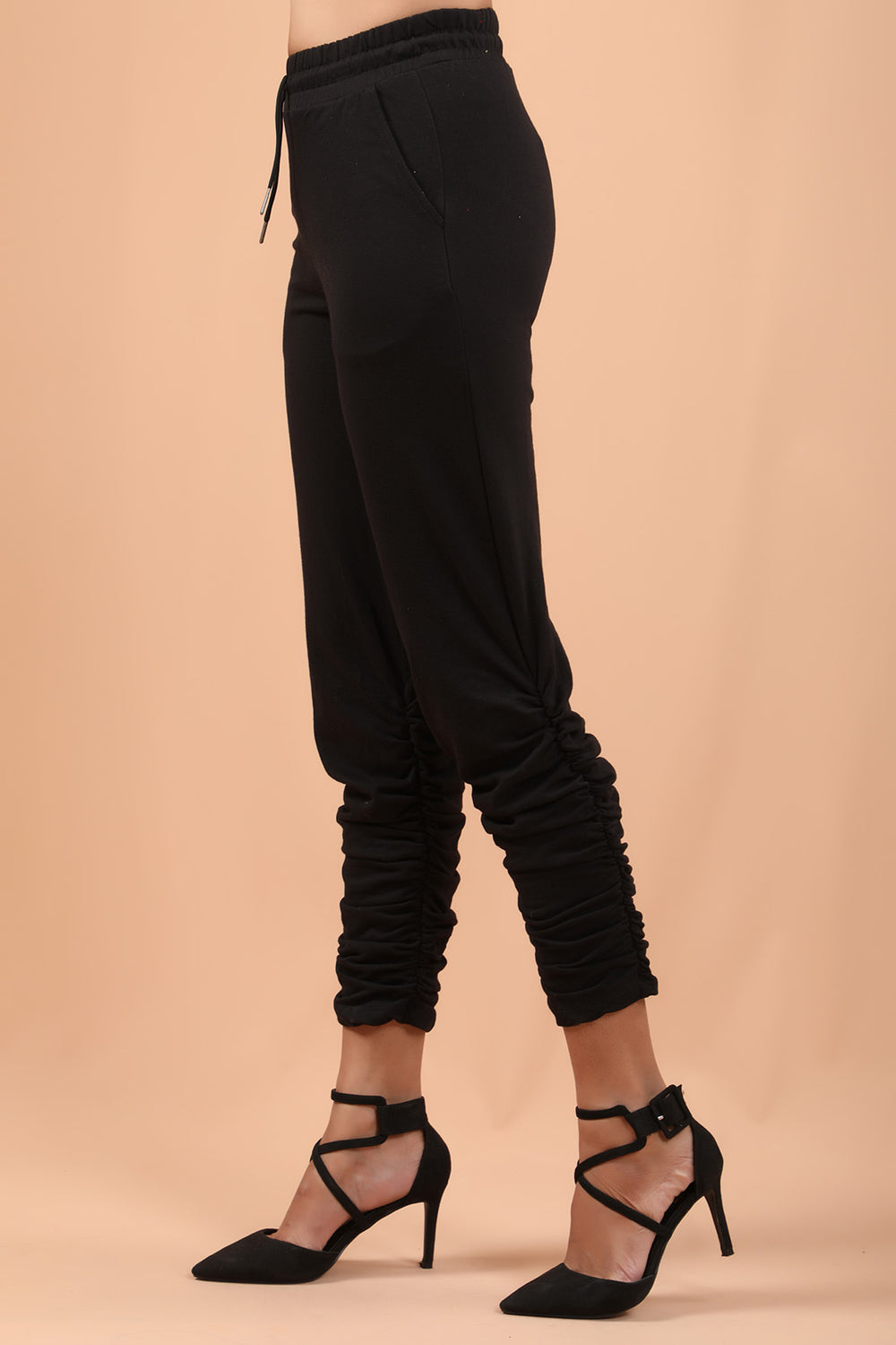 Gathered Trousers Black (7153630970007)