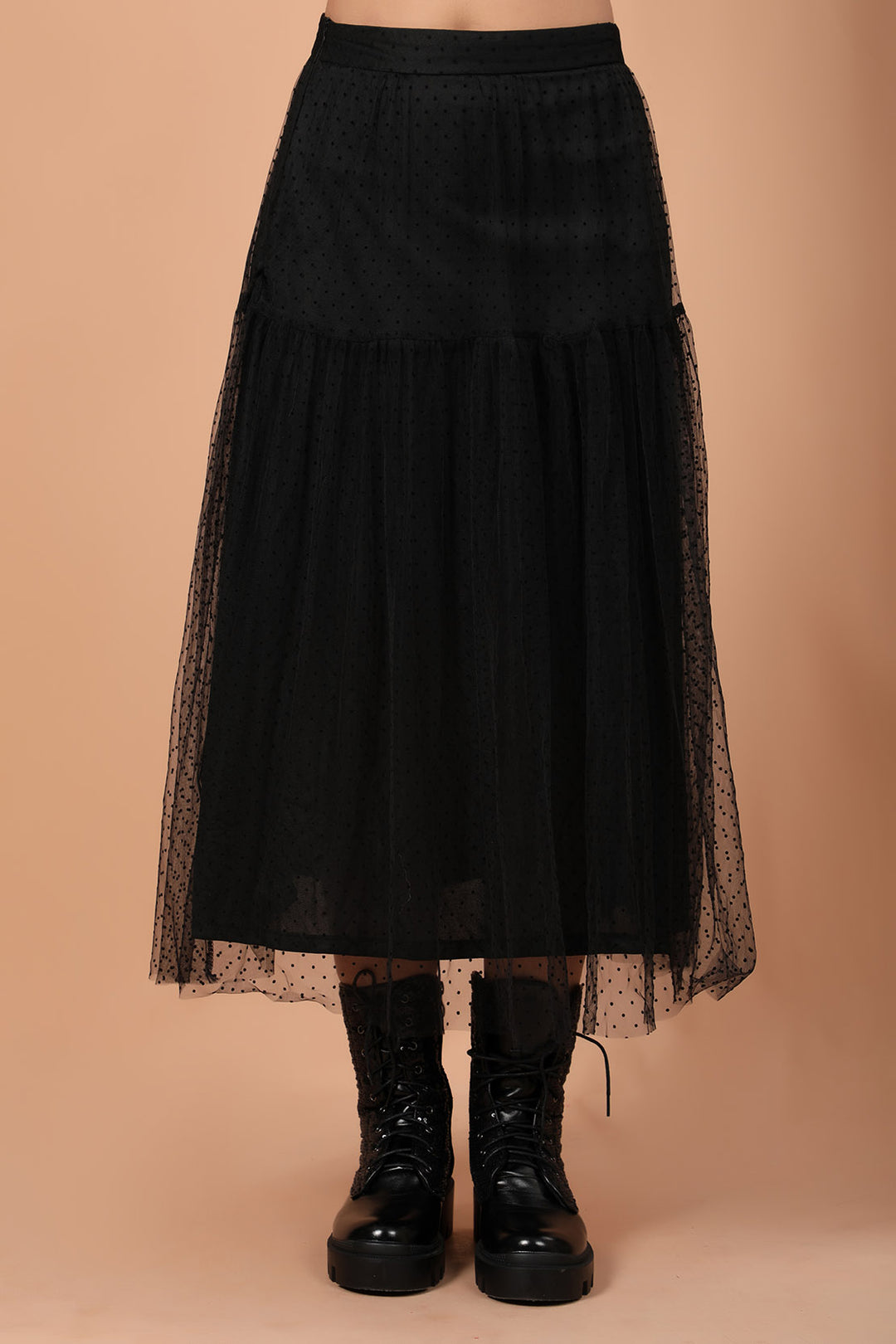 Tiered Skirt Black (7278544257175)