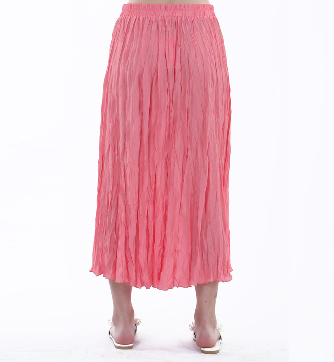 Crinkled Skirt Pink (7584611303575)