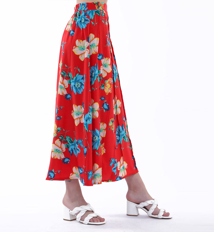 Floral Skirt Red (7584611041431)