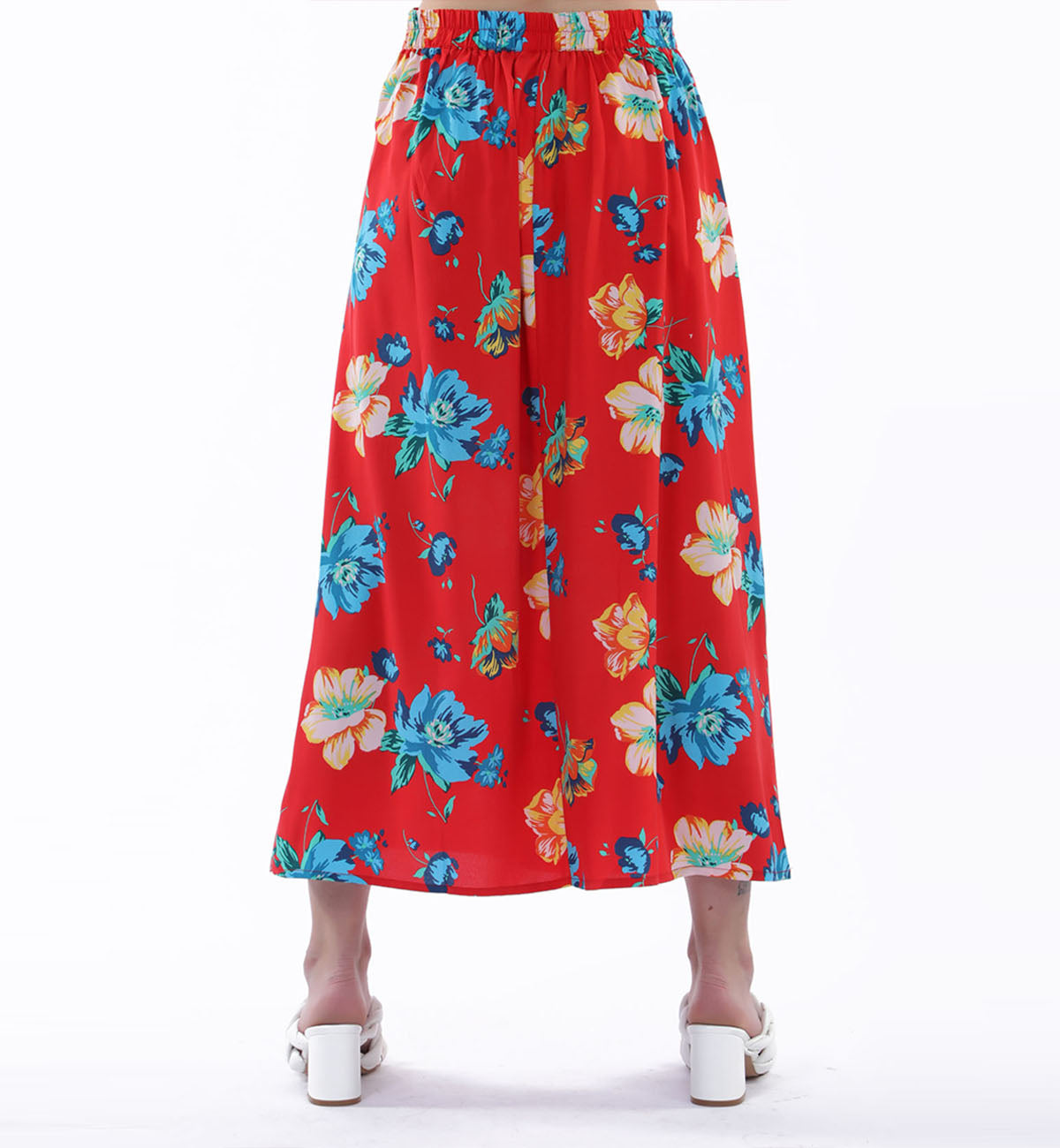 Floral Skirt Red (7584611041431)