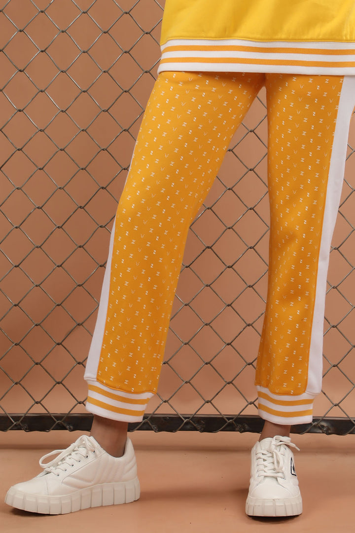 Printed Track Pants Yellow (7349413642391)