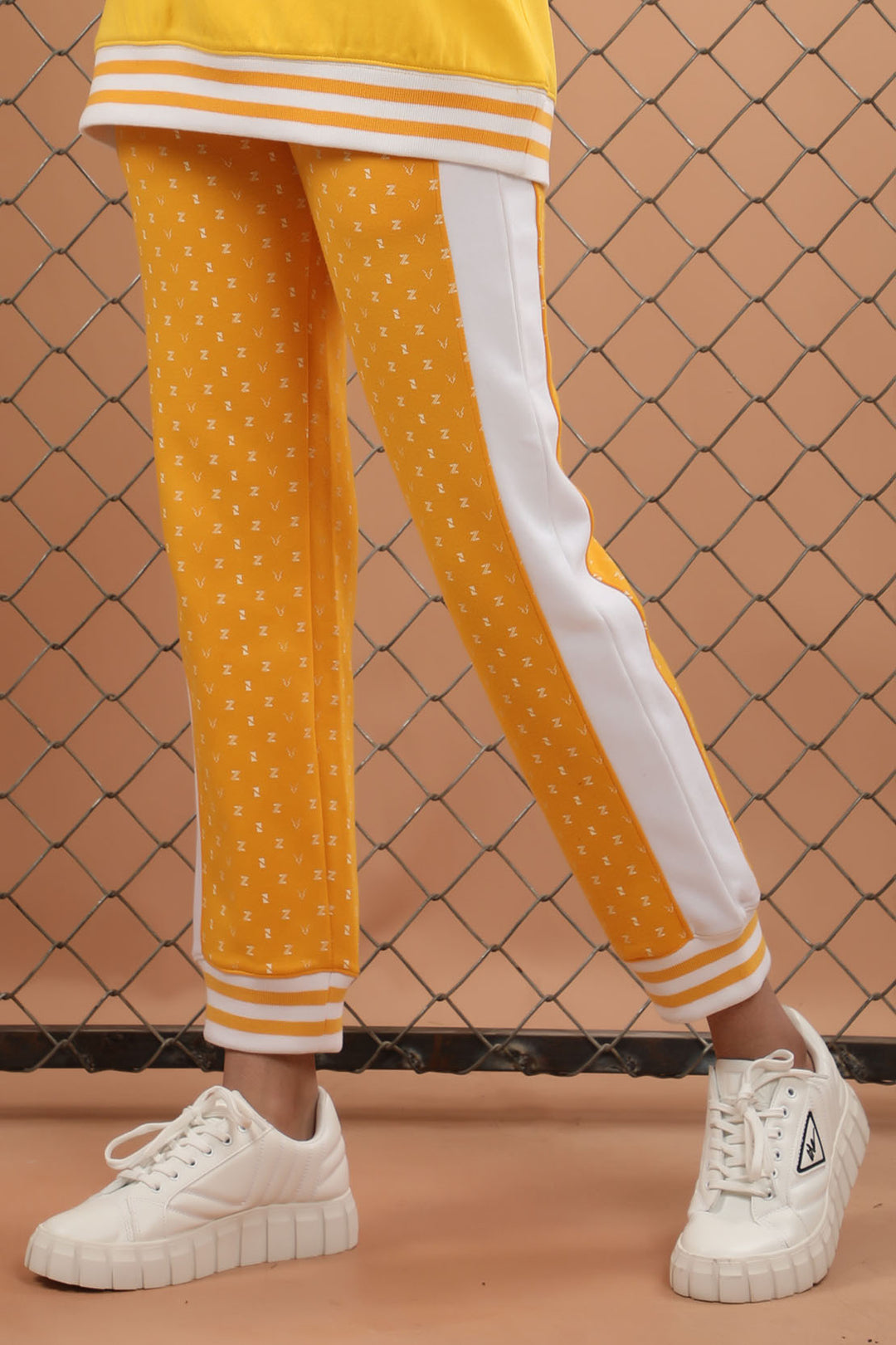 Printed Track Pants Yellow (7349413642391)