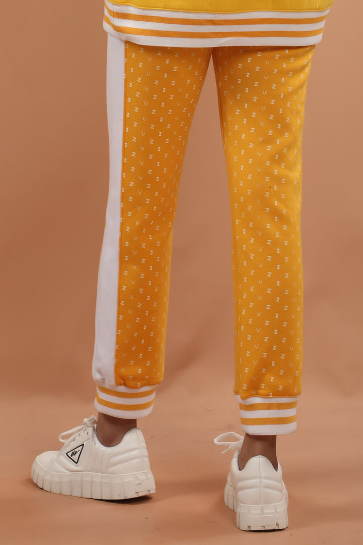 Printed Track Pants Yellow (7349413642391)