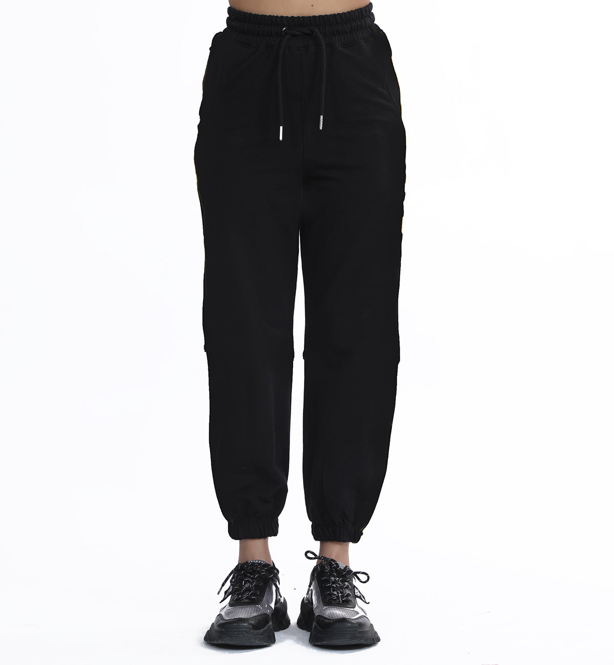 Piping Pants Black