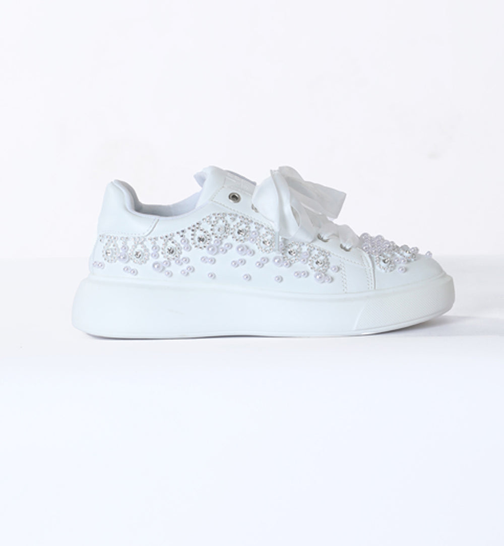 Embellished Sneakers White (7510120398999)