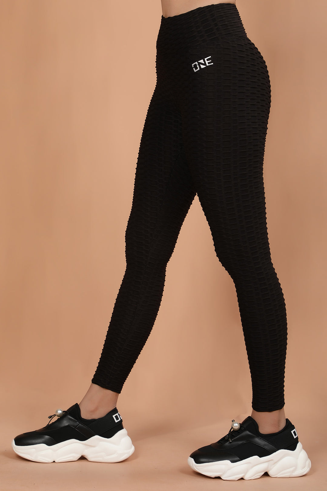 Textured Tights Black (7316456833175)