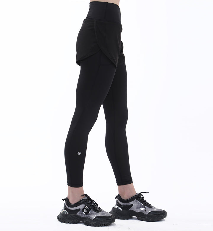 Layered Tights Black