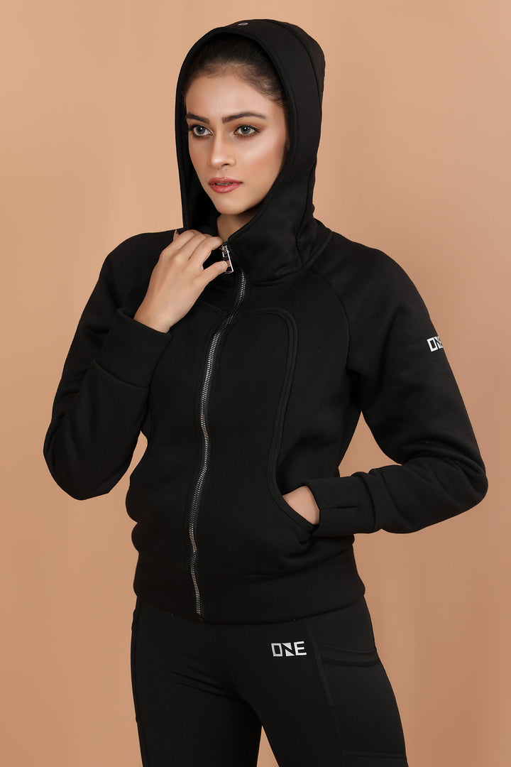 Hooded Jacket Black (7335235780759)