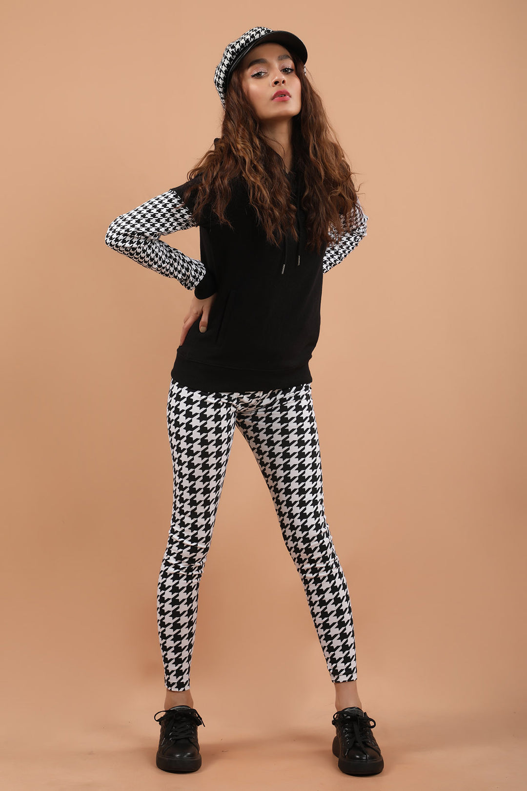 Herringbone Hoodie Blue/White (7283178897559)