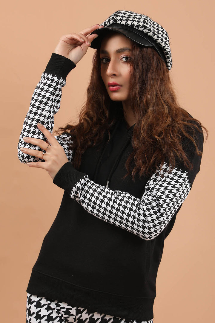 Herringbone Hoodie Blue/White (7283178897559)