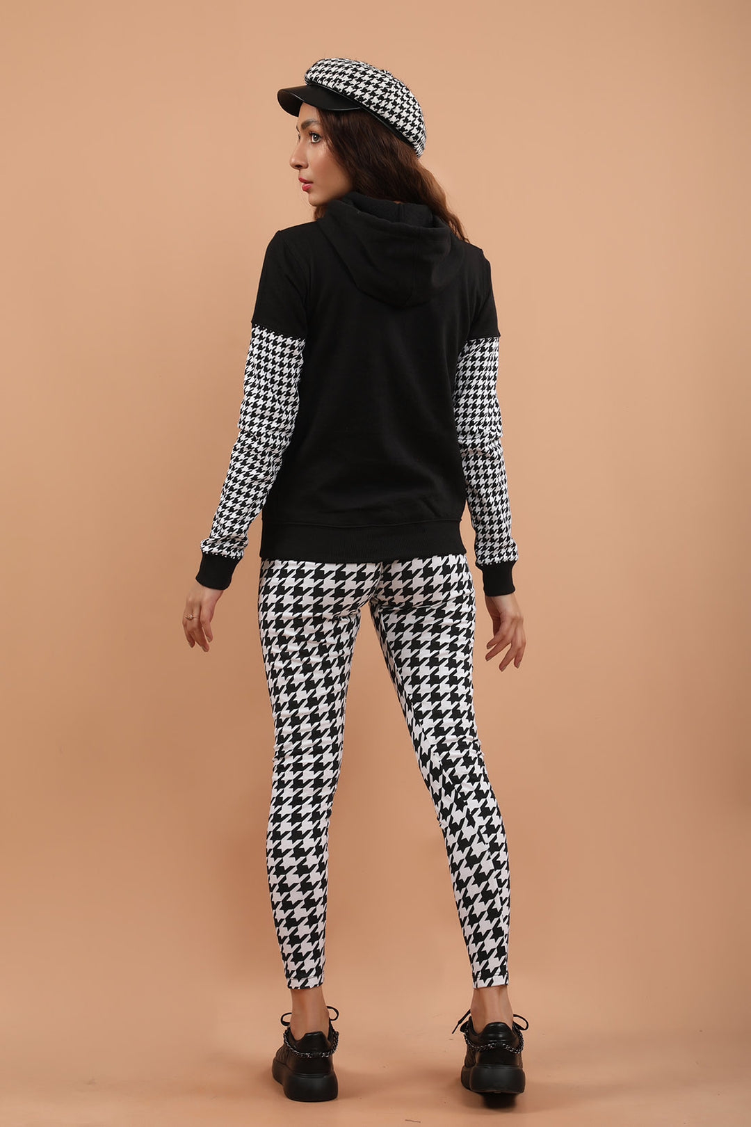 Herringbone Hoodie Blue/White (7283178897559)