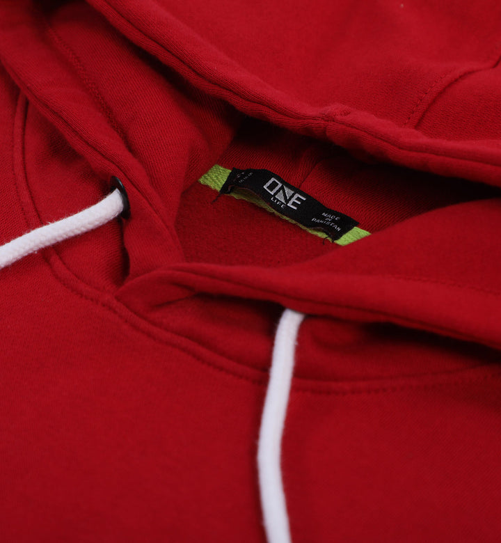 Tipped Hoodie Burgundy