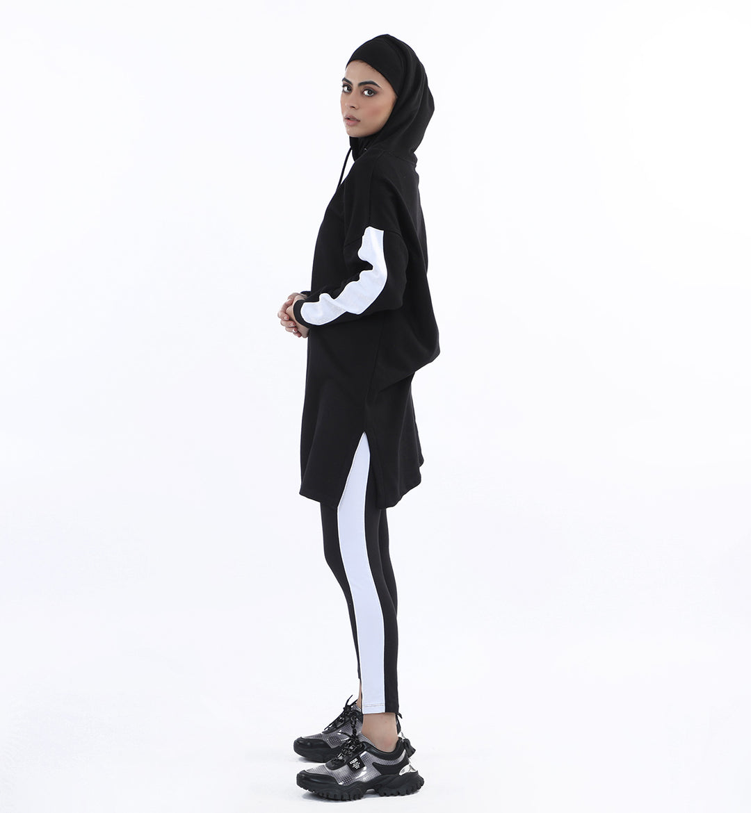 Long Hoodie Black