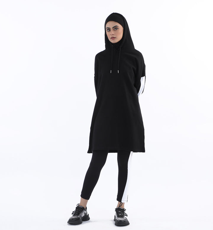 Long Hoodie Black