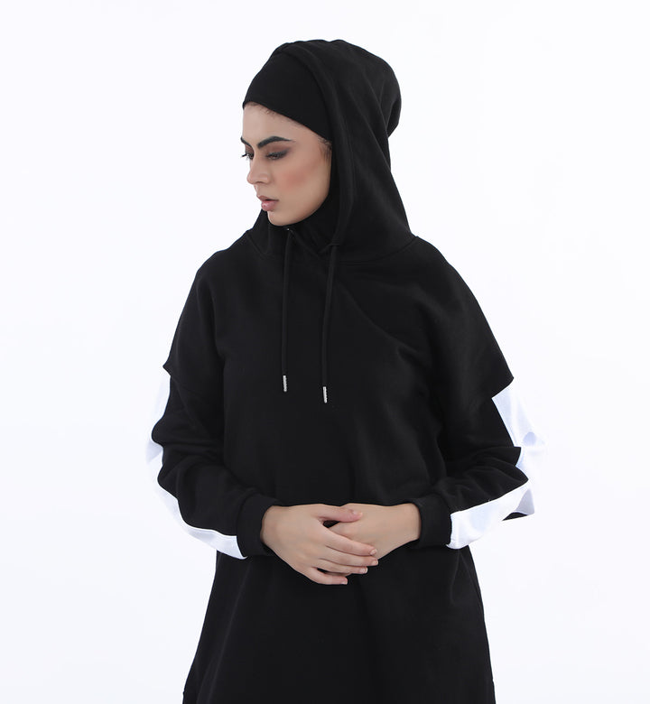 Long Hoodie Black