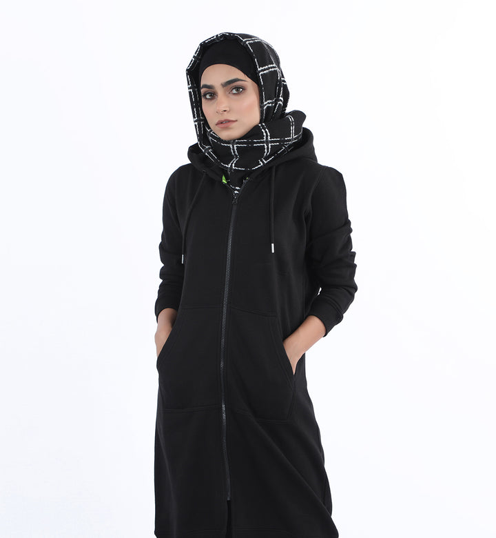 Long Hoodie Black