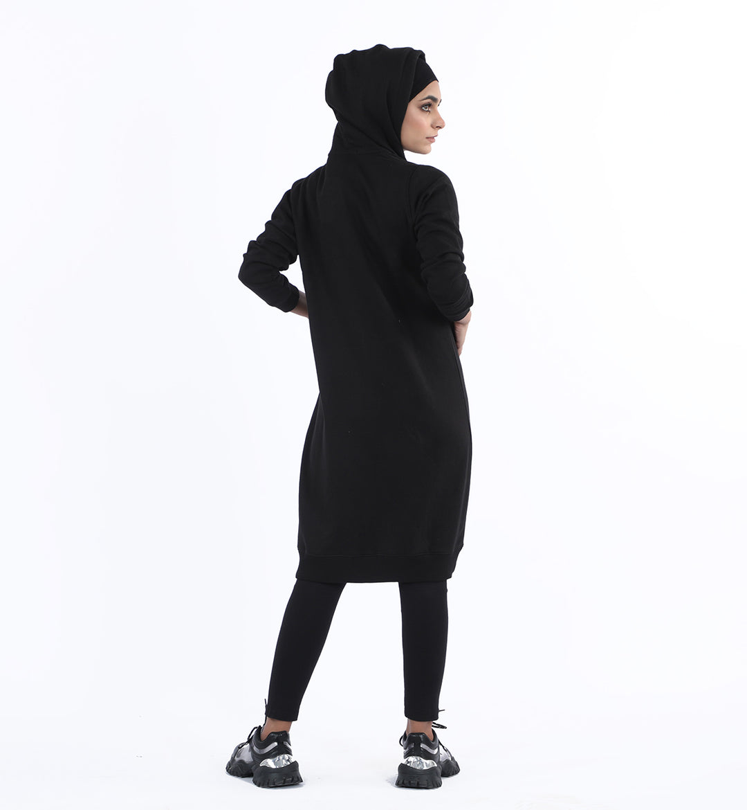 Long Hoodie Black