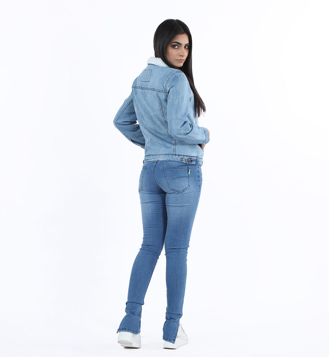 Sherpa Denim Jacket Blue