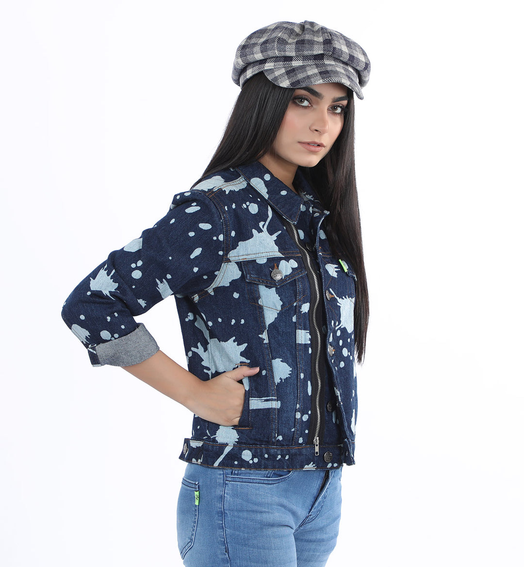 Printed Jacket Blue