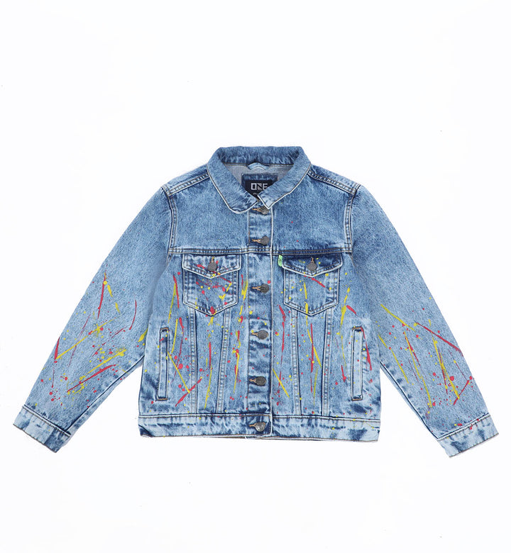 Splatter Jacket Light Blue