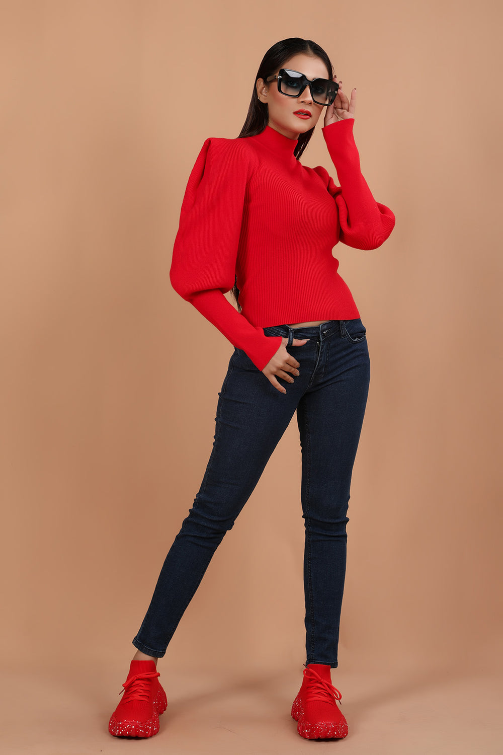 Puffed Sweater Red (7334971211927)