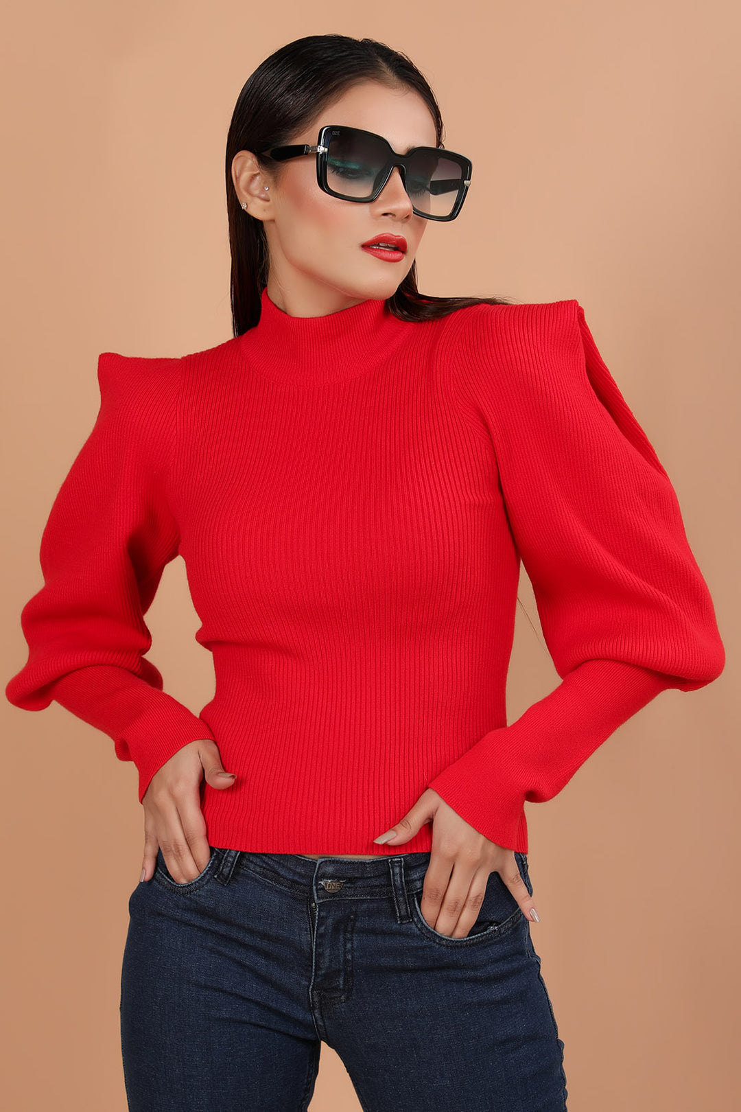 Puffed Sweater Red (7334971211927)