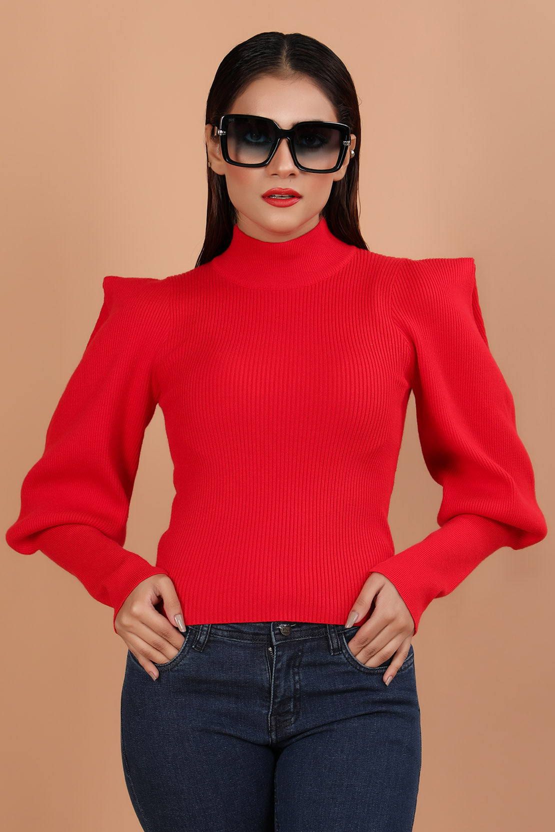 Puffed Sweater Red (7334971211927)