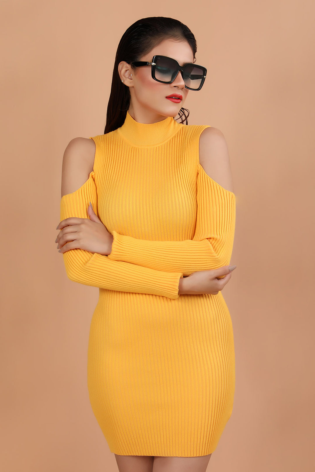 Sweater Dress Mustard (7332068688023)