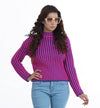Two Toned Sweater Blue/Pink
