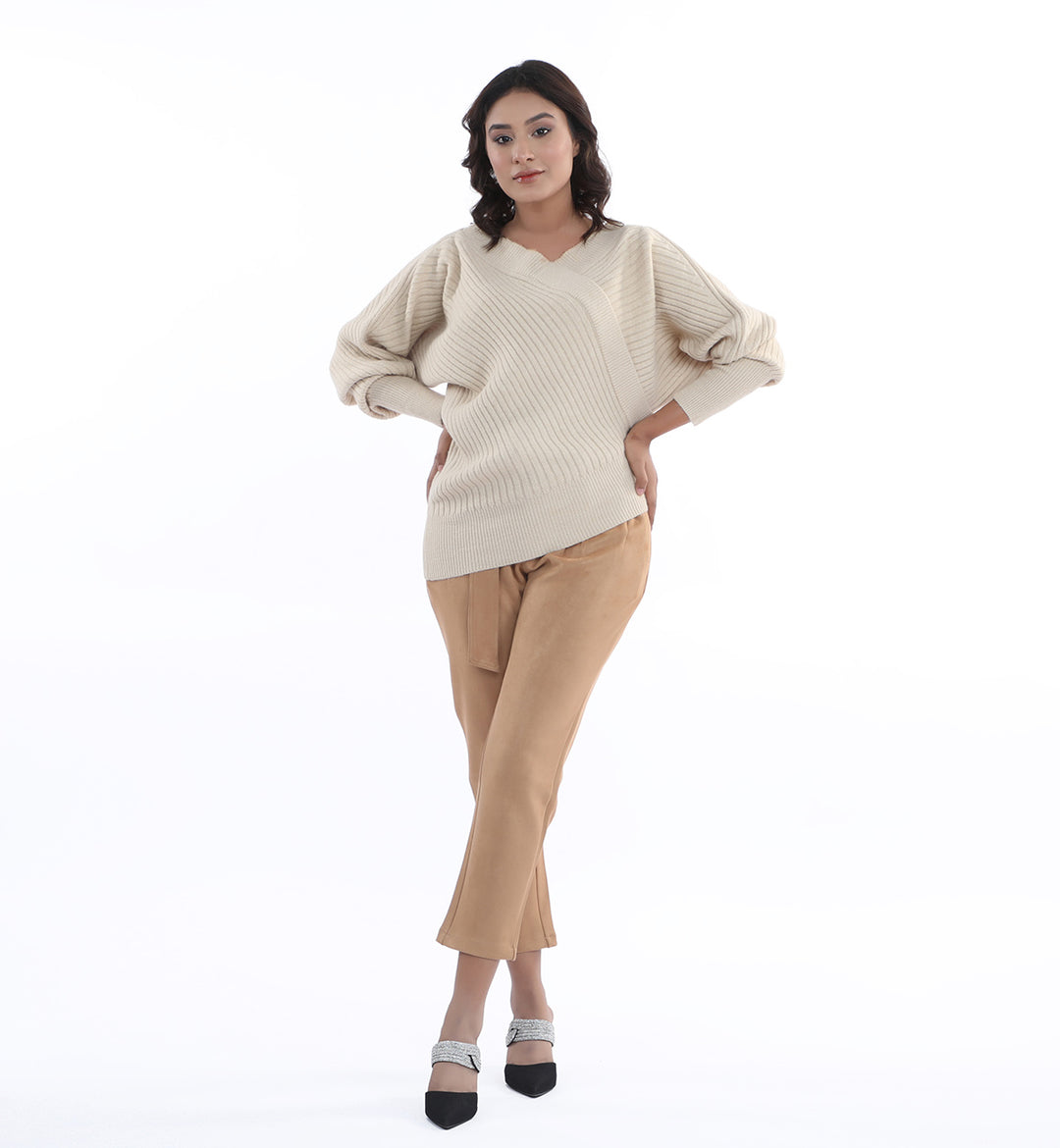 Asymmetrical Sweater Beige