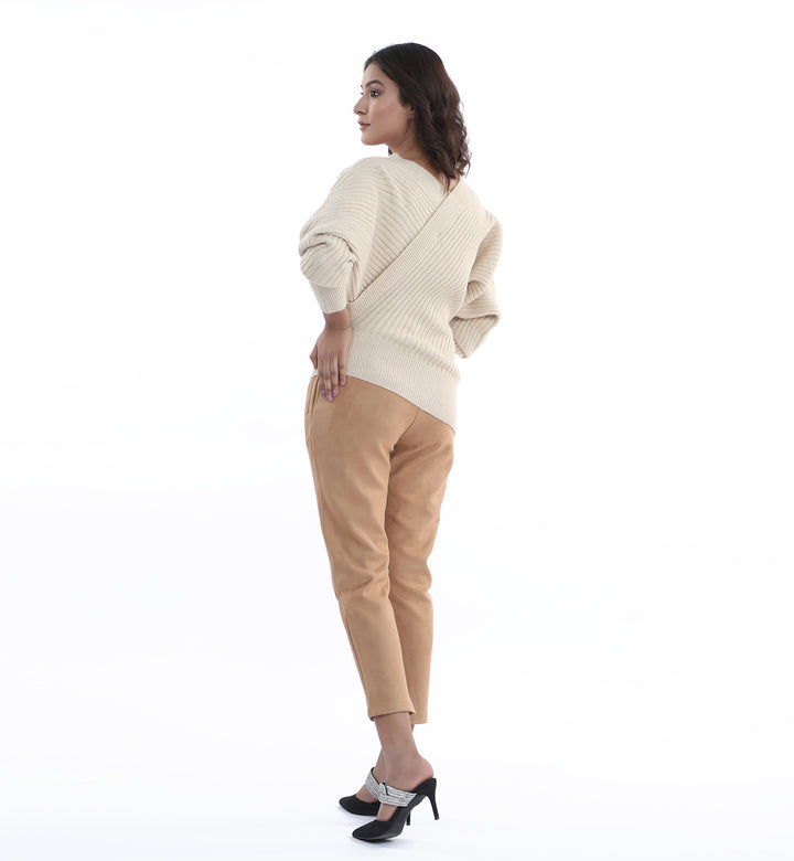 Asymmetrical Sweater Beige