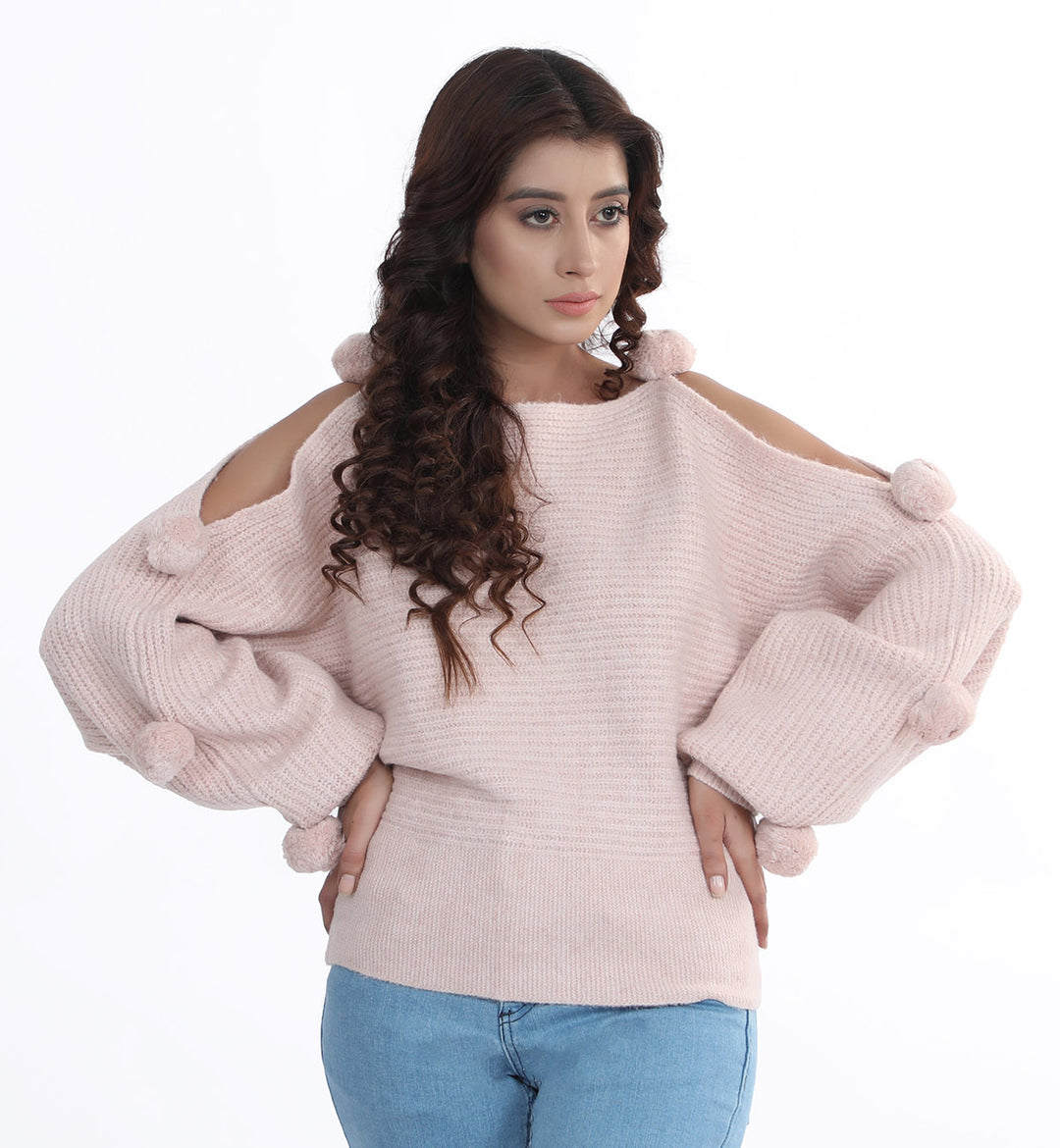 Pom Pom Sweater Pink