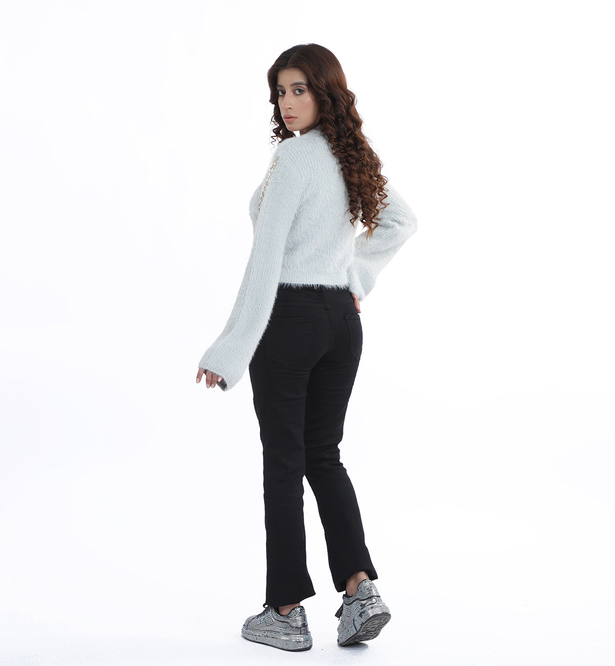 Cropped Sweater Grey