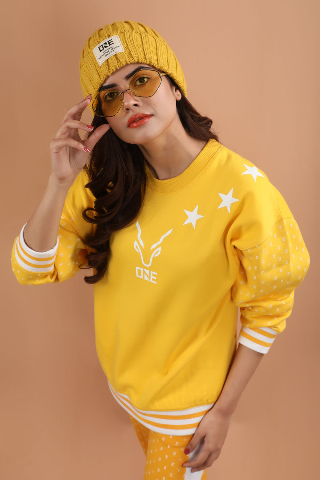 Printed Sweatshirt Yellow (7349413281943)