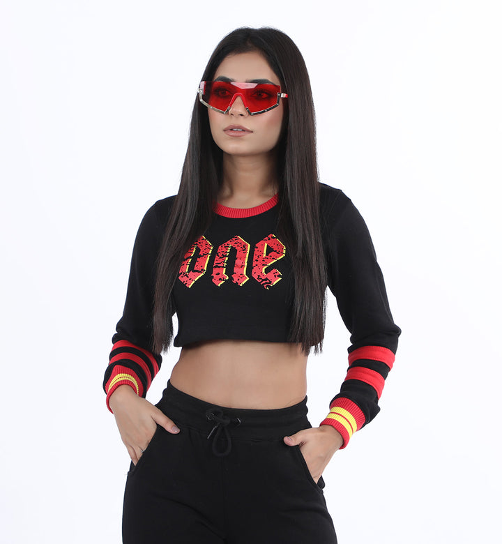 Cropped Sweatshirt Black