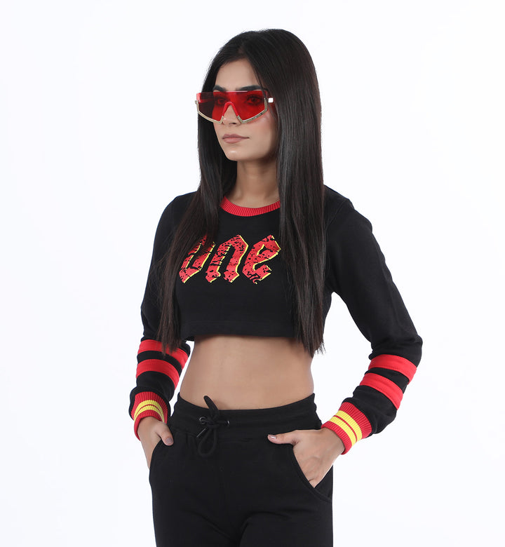 Cropped Sweatshirt Black