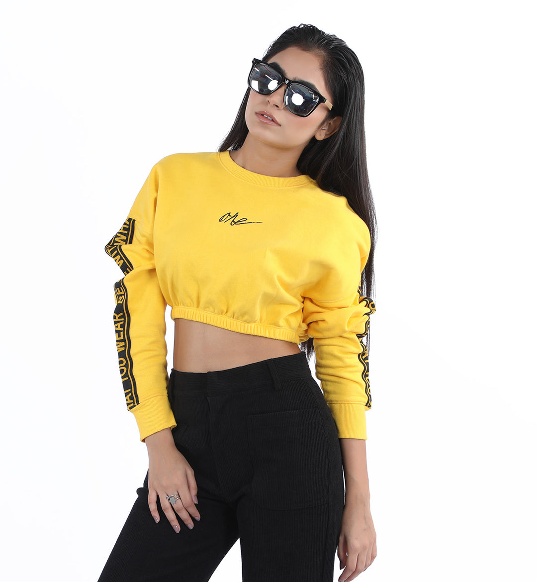 Cropped Sweatshirt Mustard