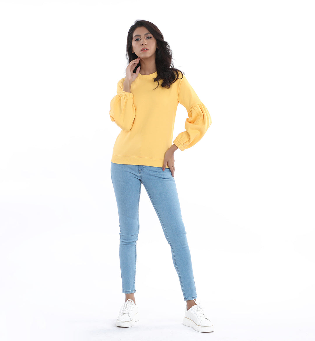 Basic Sweatshirt Yellow