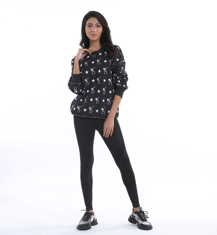 Printed Sweatshirt Black