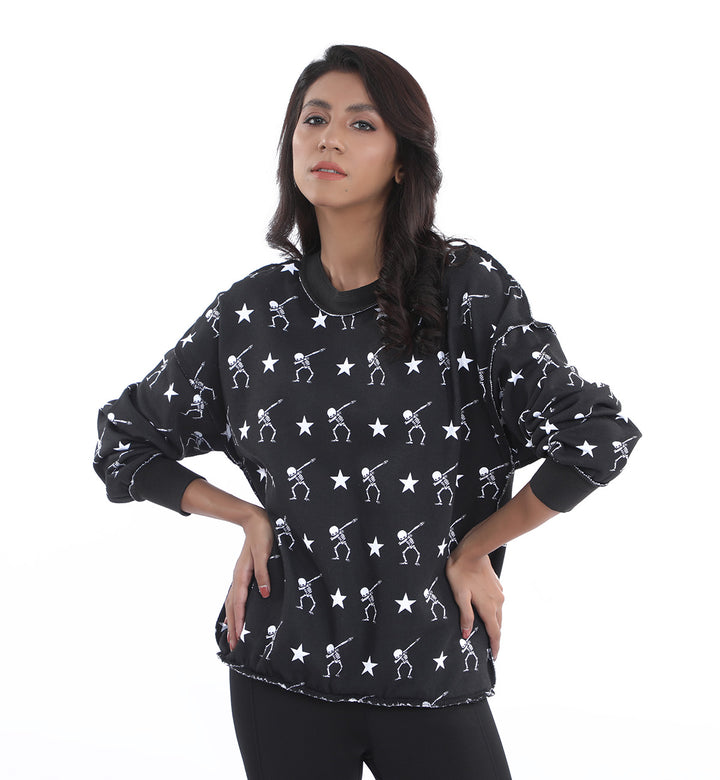 Printed Sweatshirt Black