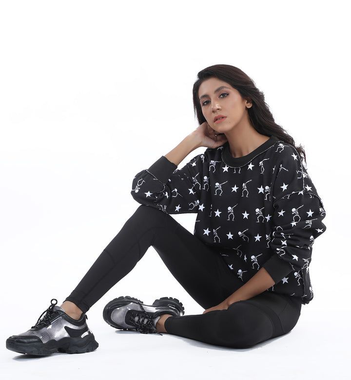 Printed Sweatshirt Black