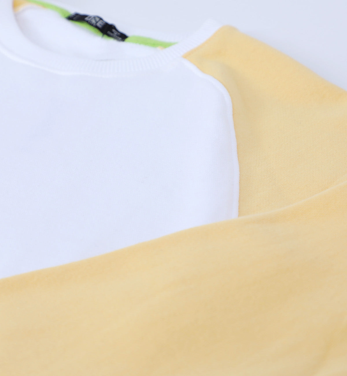 Raglan Sweatshirt White/Yellow