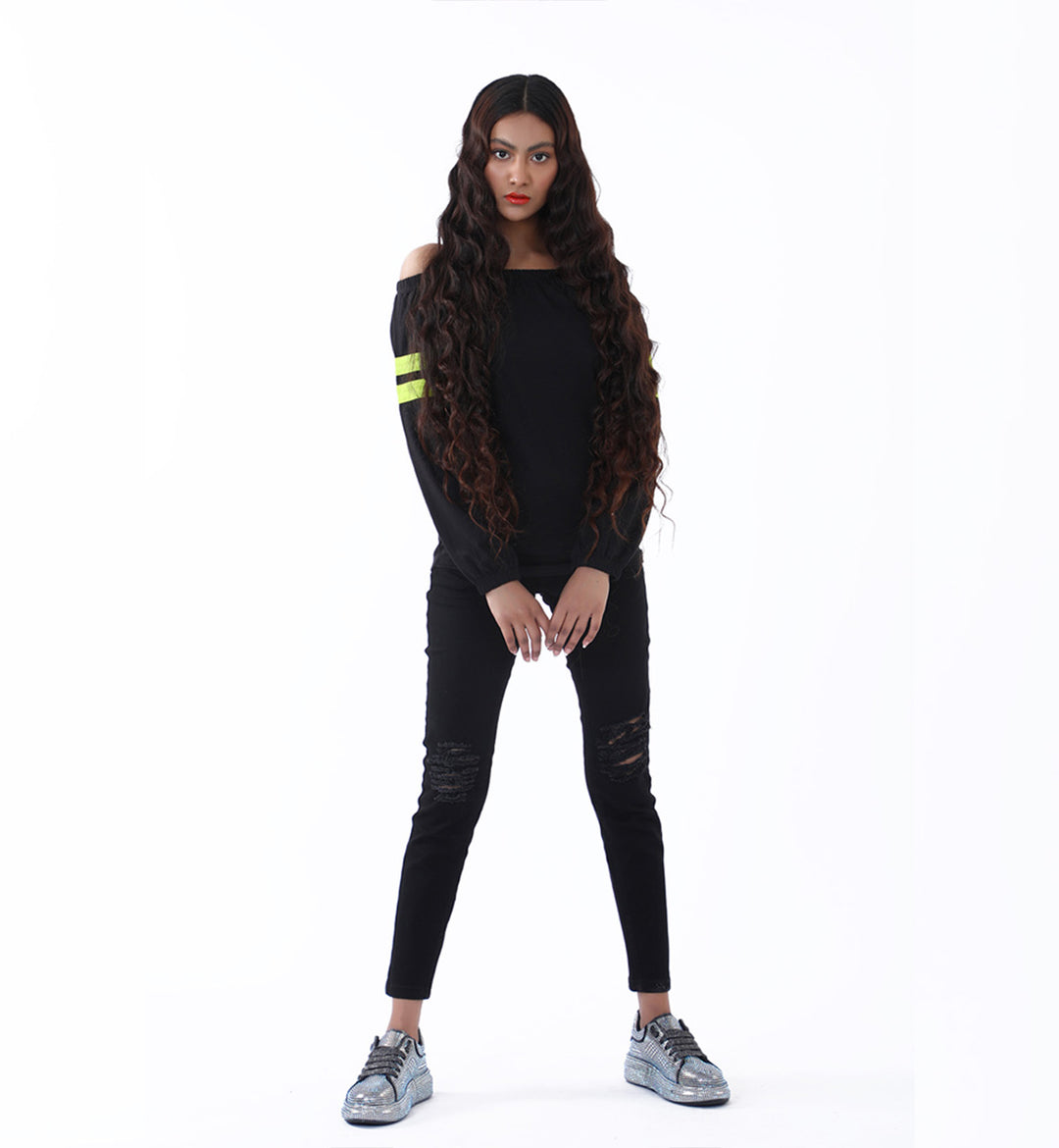 Offshourlder Top Black (7442240438423)