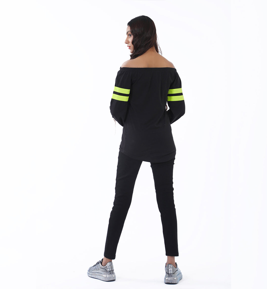 Offshourlder Top Black (7442240438423)