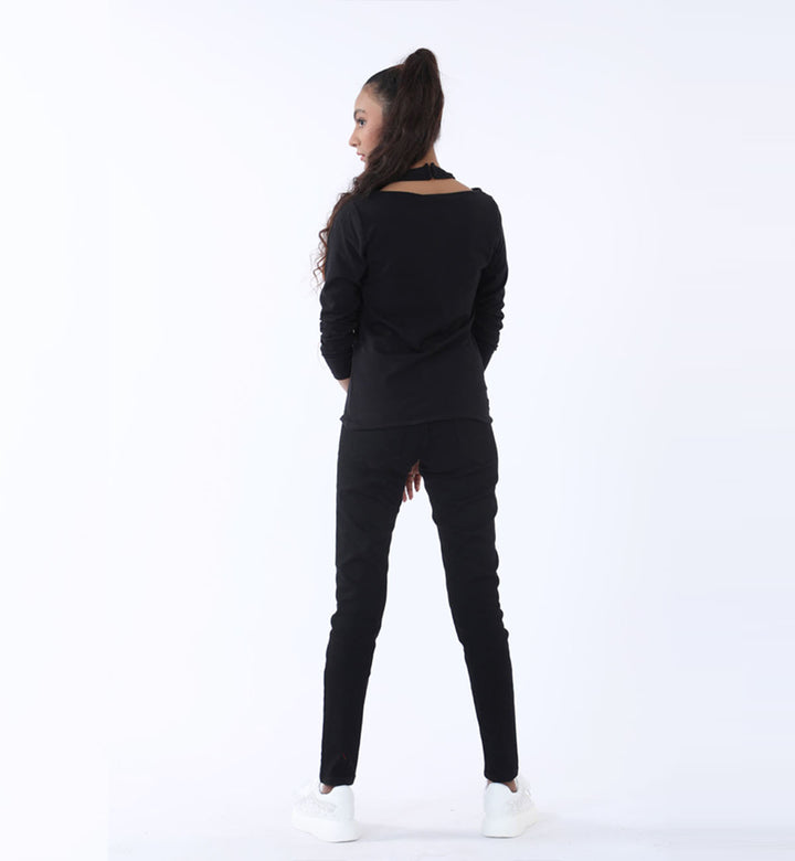 Cutout Top Black (7432449687703)